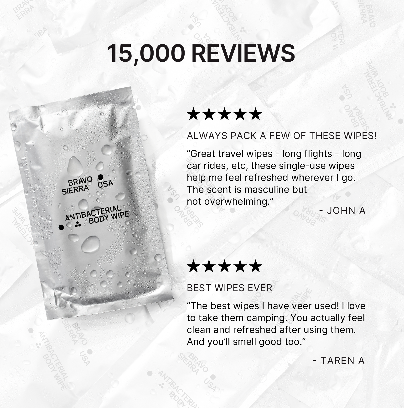 BRAVO ANTIBACTERIAL BODY WIPES