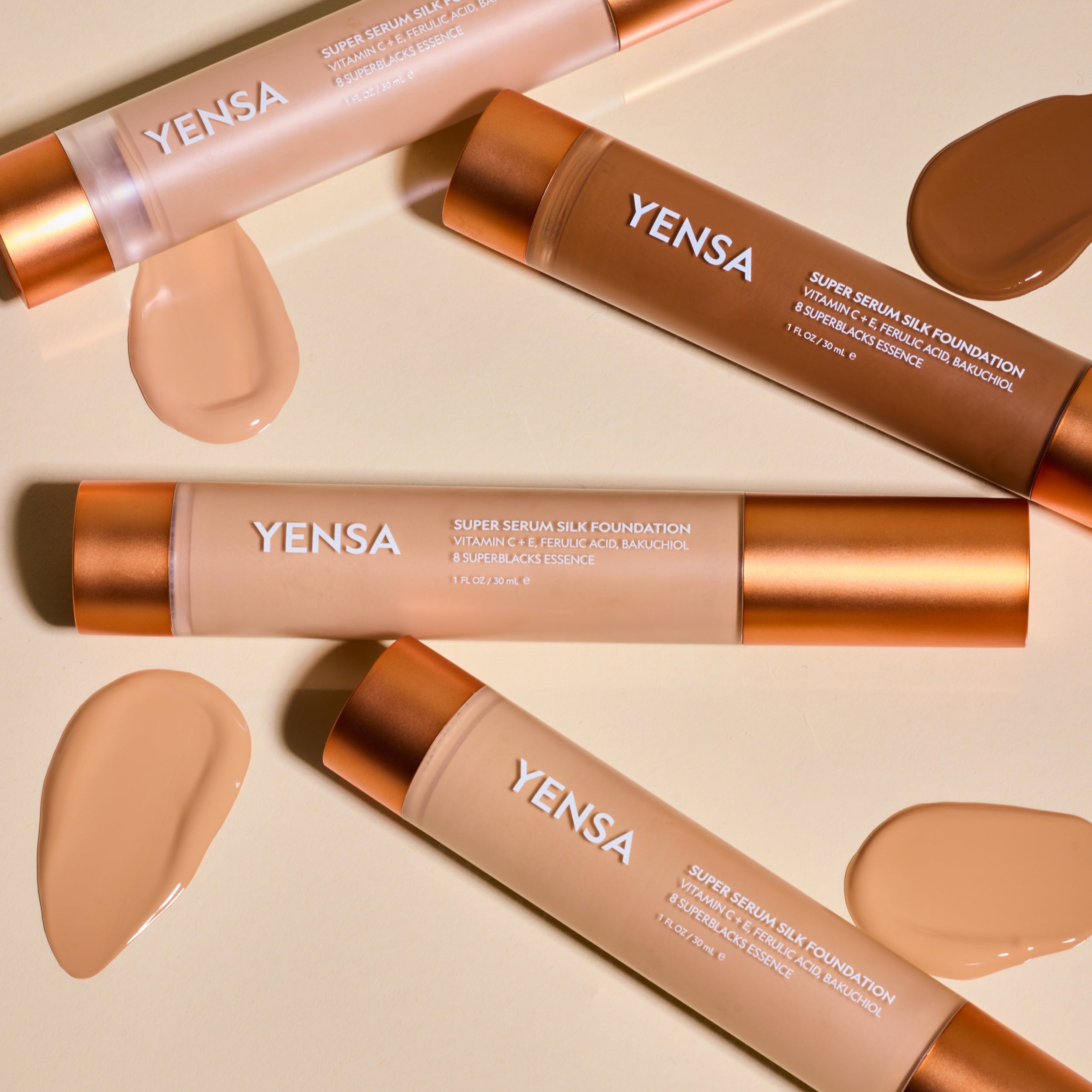YENSA Super Serum Silk Natural Glow Hydrating Peptide Foundation for Radiant Skin